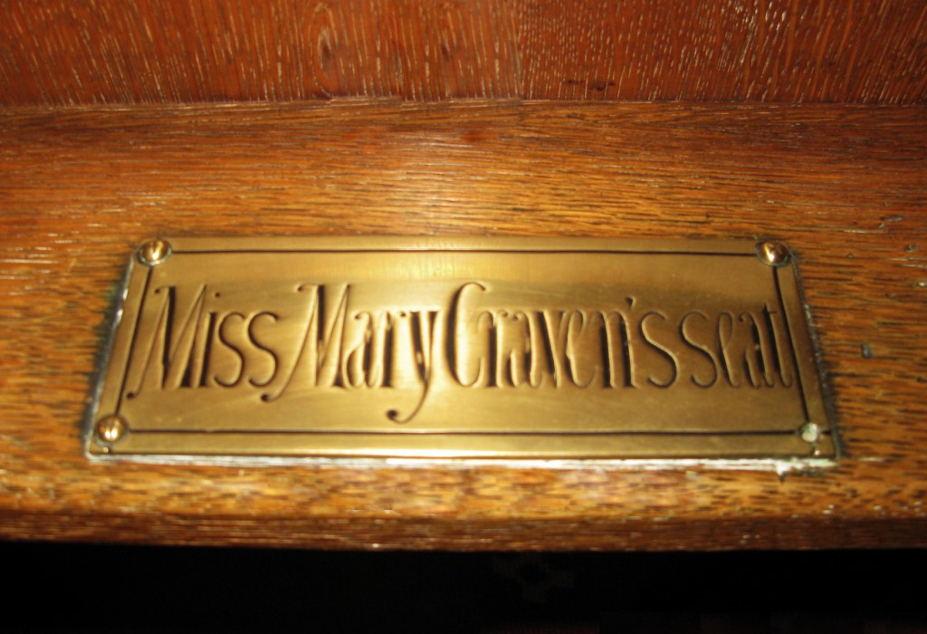 Miss Mary Craven's Seat